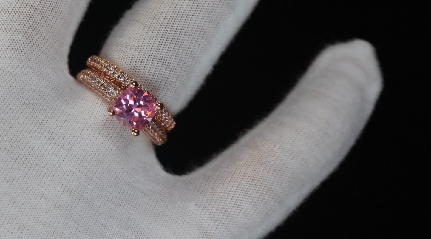 Rose Gold Pink Diamond Ring