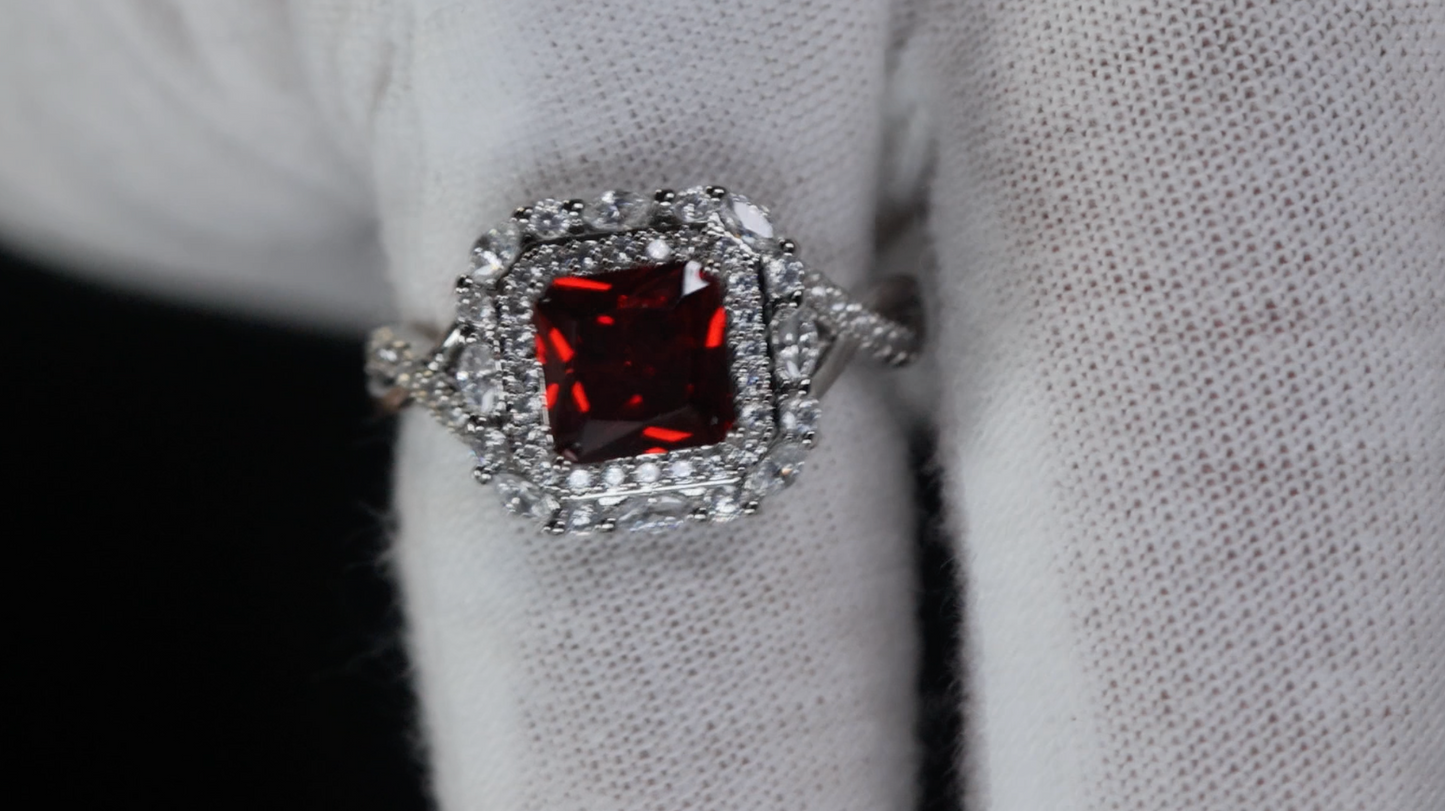 Red Diamond Engagement Ring