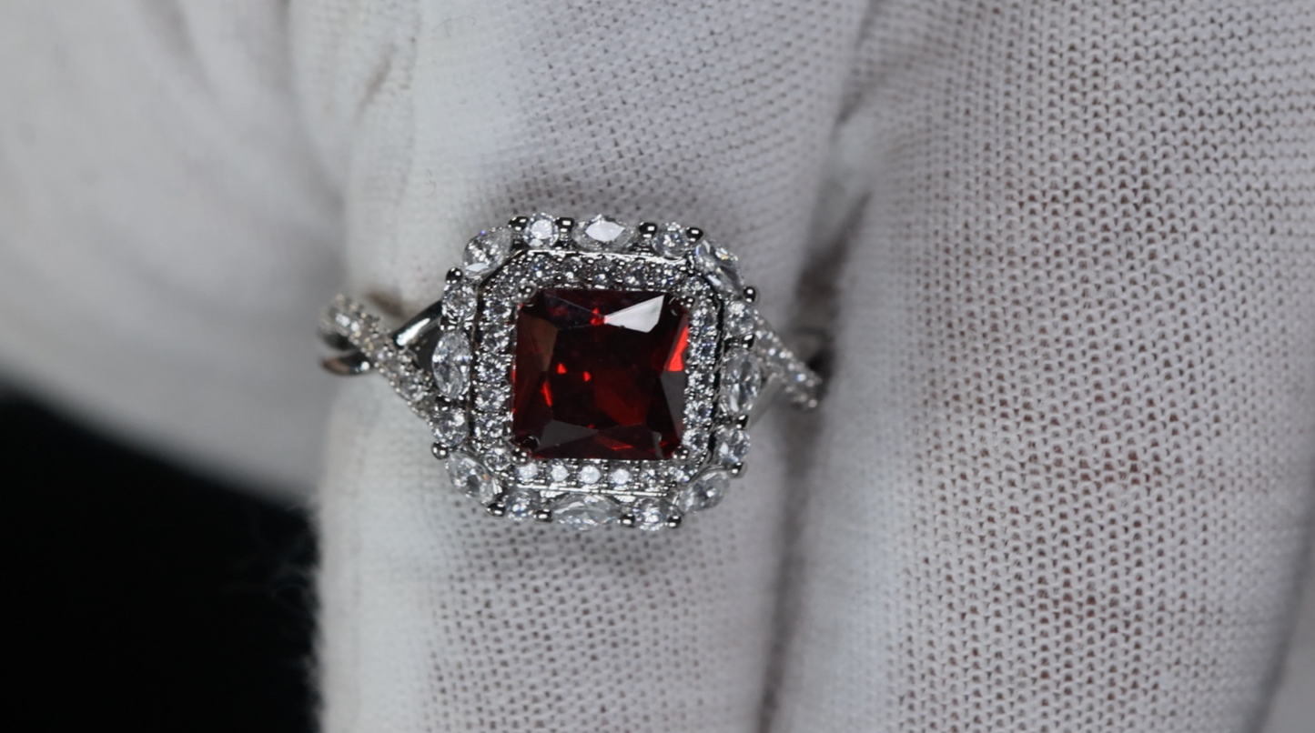Red Diamond Engagement Ring