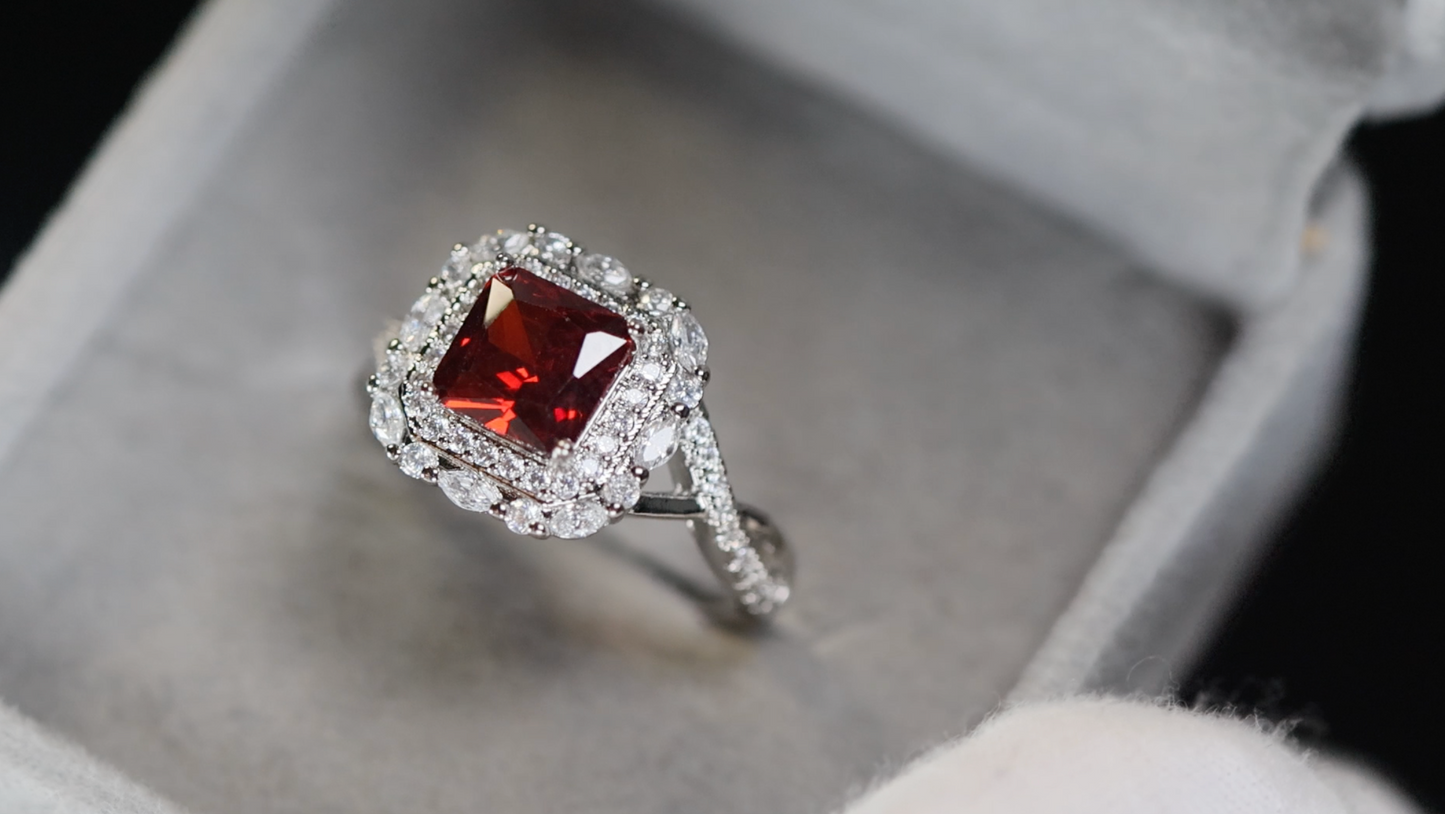 Red Diamond Engagement Ring