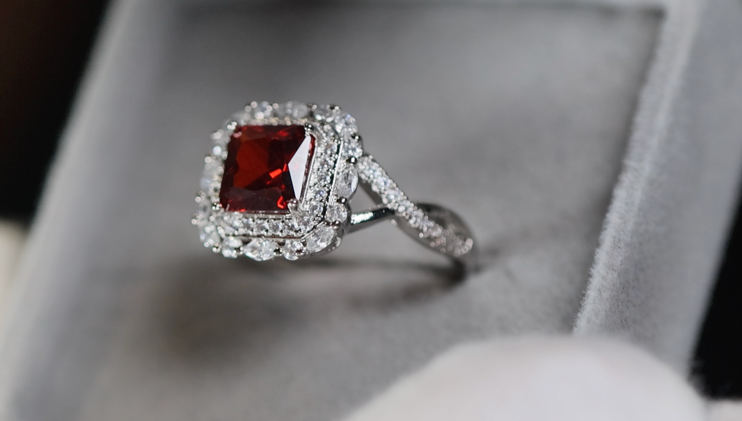Red Diamond Engagement Ring