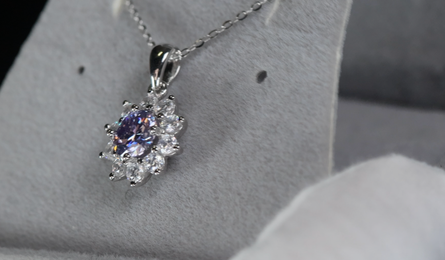 Purple Diamond Pendant