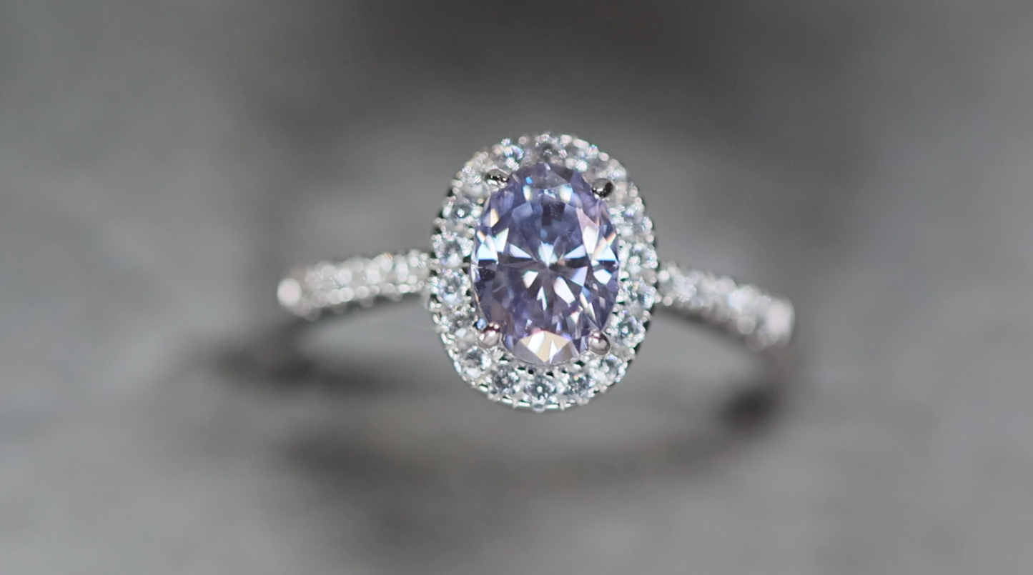 Purple Diamond Ring