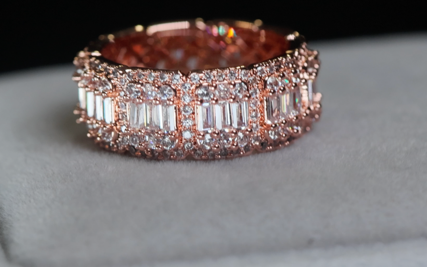 Mens Rose Gold Eternity Ring