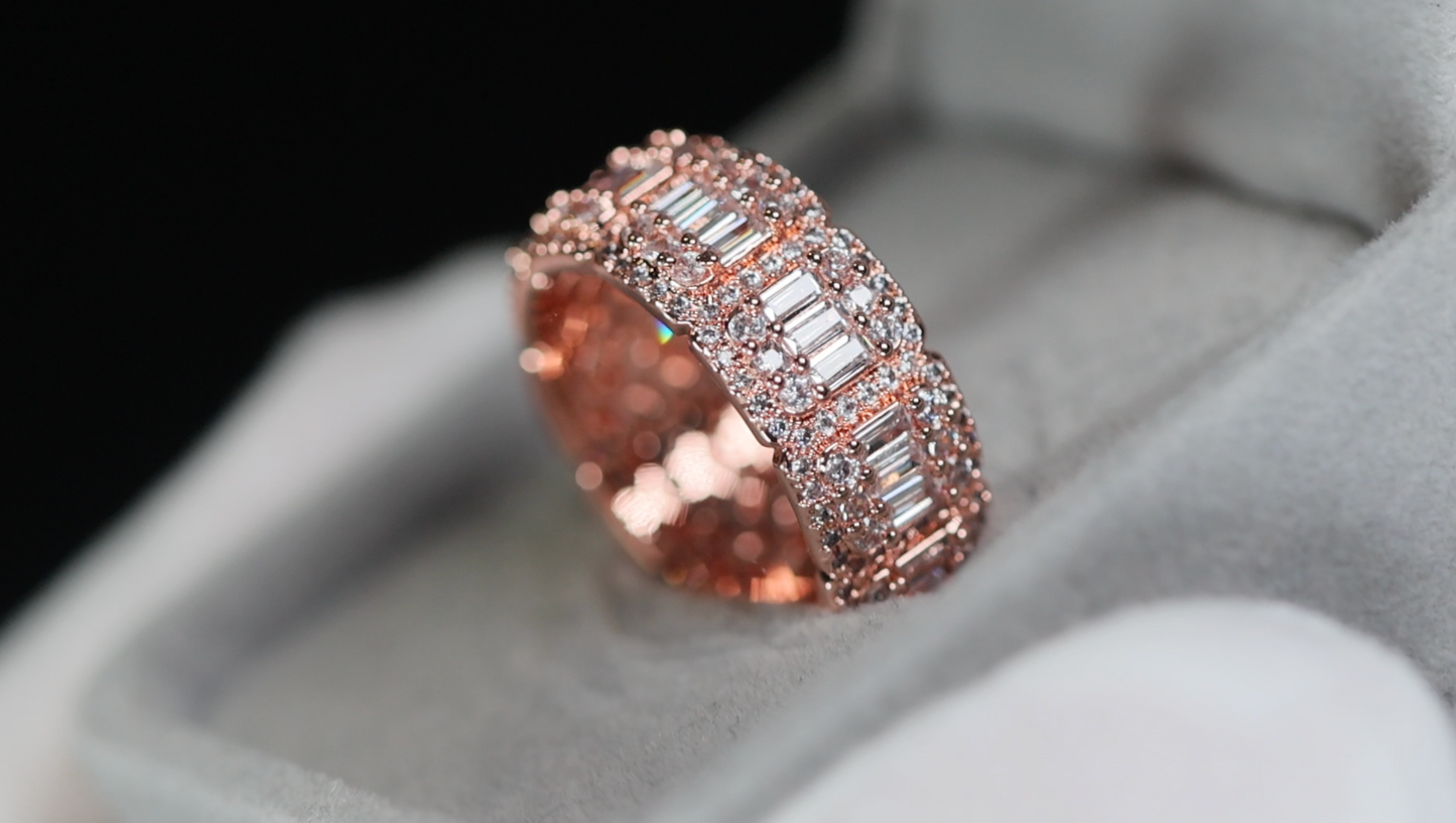 Mens Rose Gold Eternity Ring