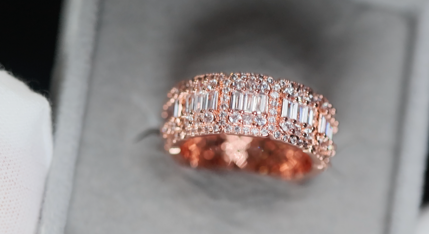 Mens Rose Gold Eternity Ring