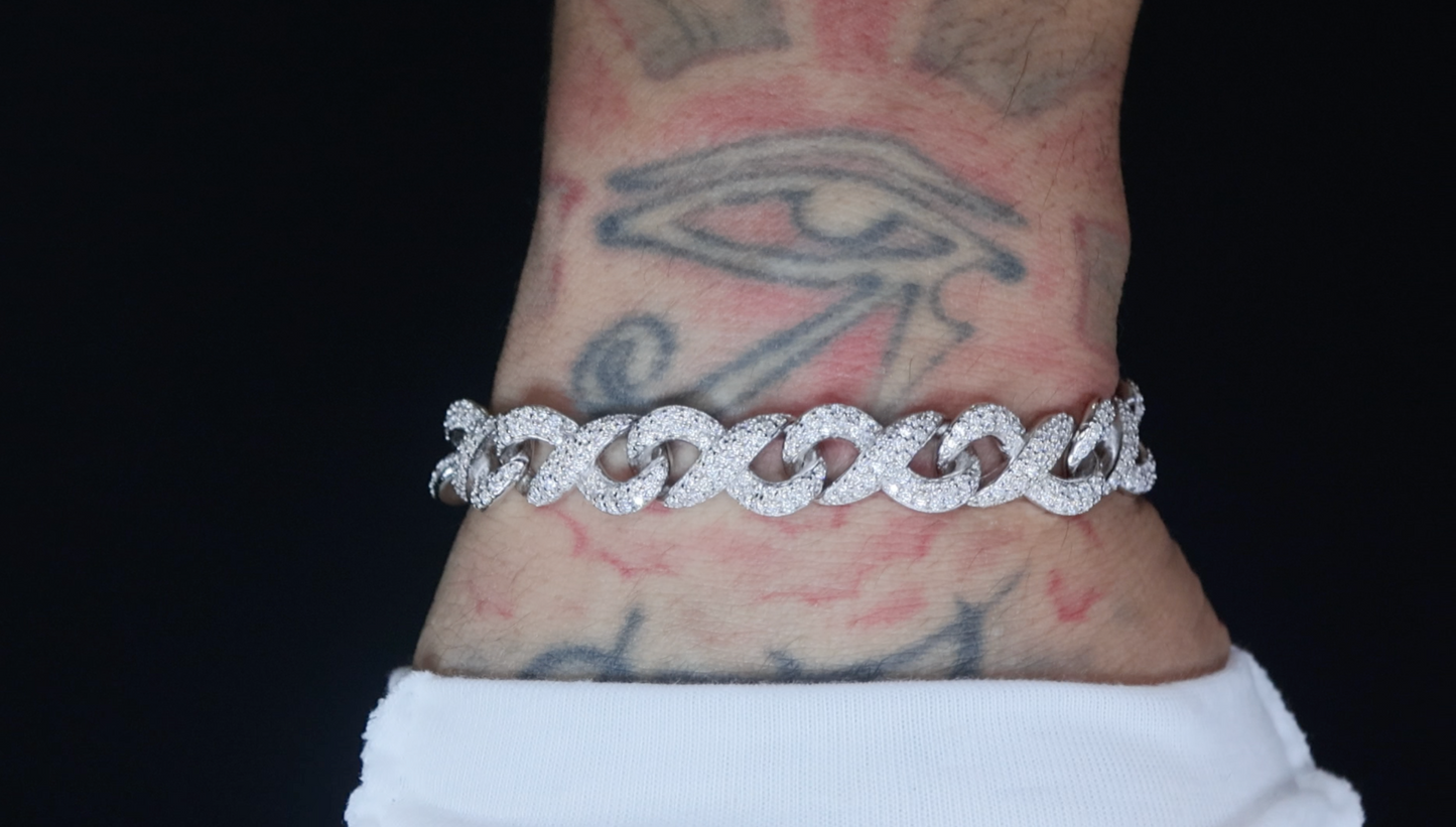 Moissanite Infinity Bracelet