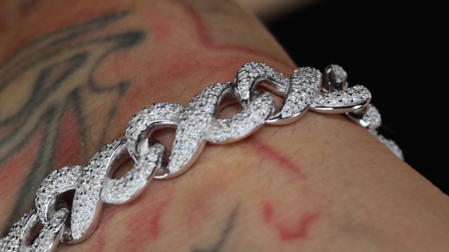 Moissanite Infinity Bracelet