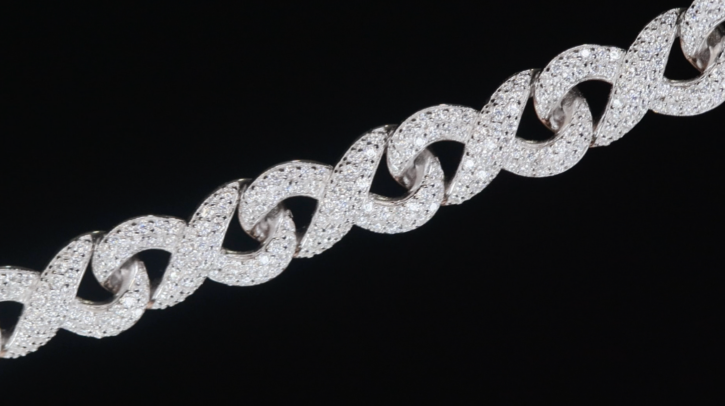 Moissanite Infinity Bracelet
