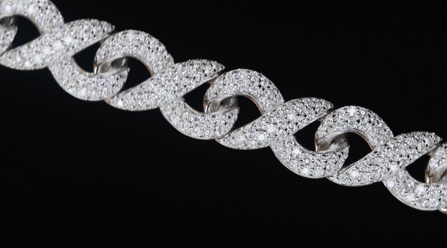 Moissanite Infinity Bracelet
