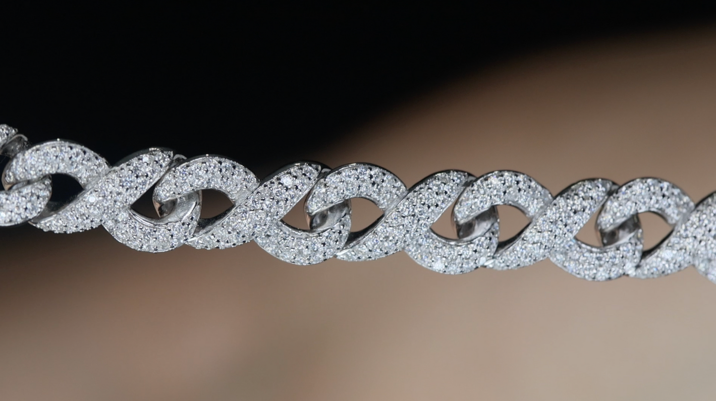 Moissanite Infinity Bracelet