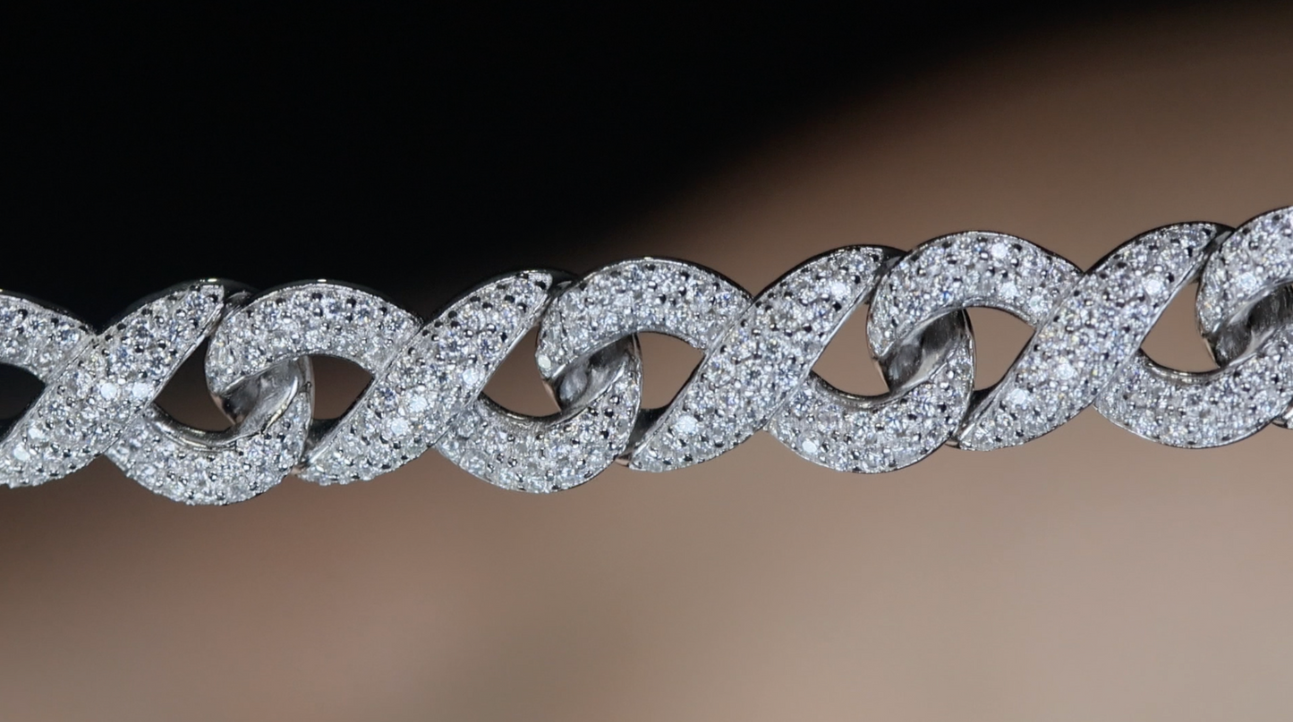 Moissanite Infinity Bracelet