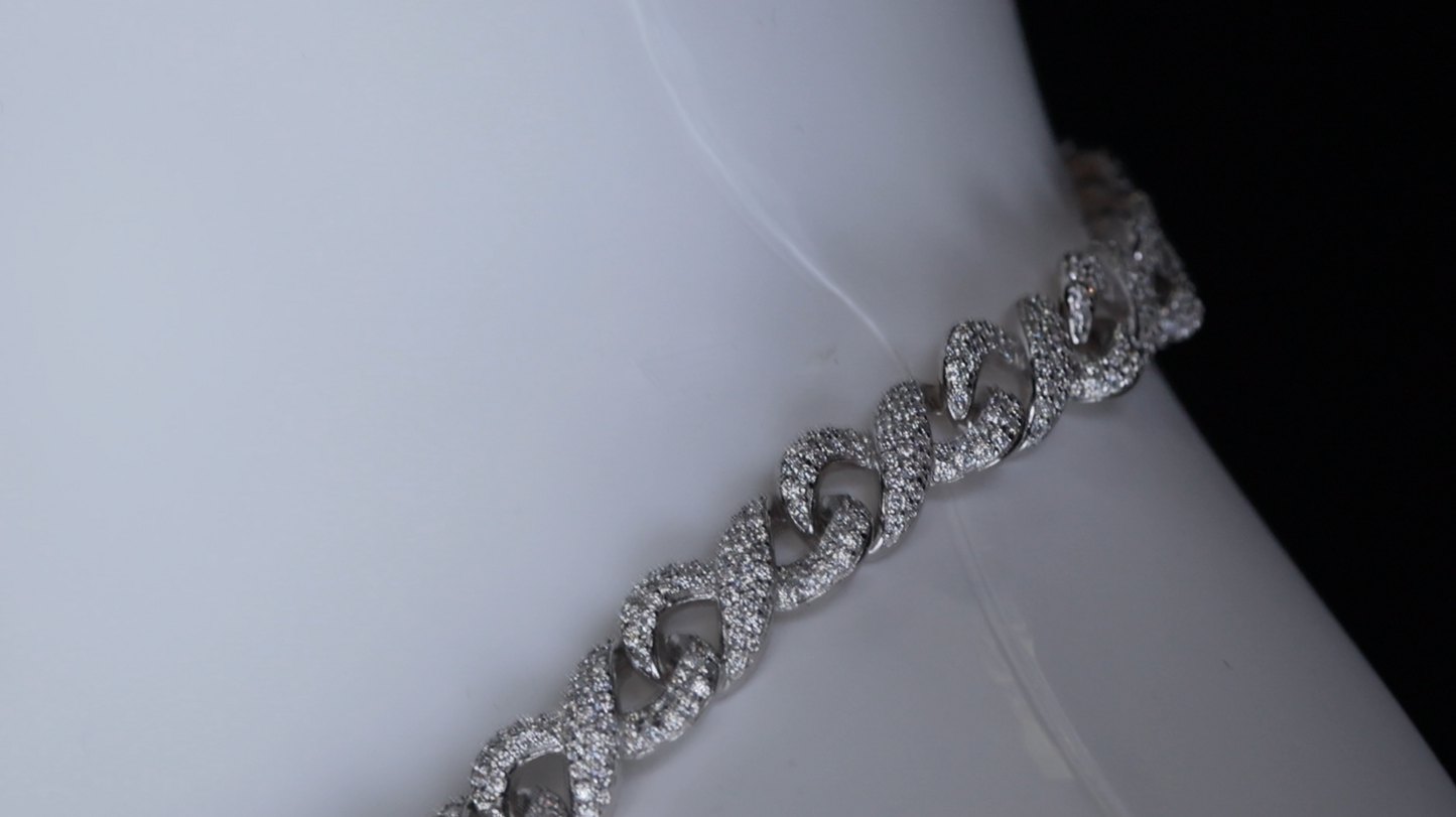 Moissanite Infinity Chain | Moissanite Chain Mens | Moissanite Infinity Chain