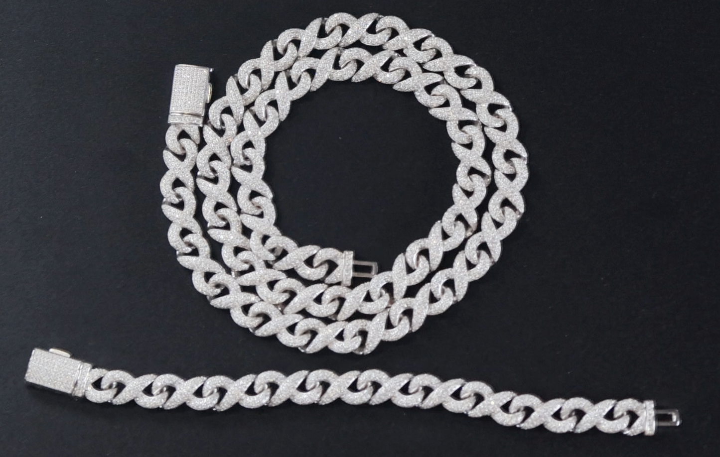 Moissanite Infinity Chain | Moissanite Chain Mens | Moissanite Infinity Chain
