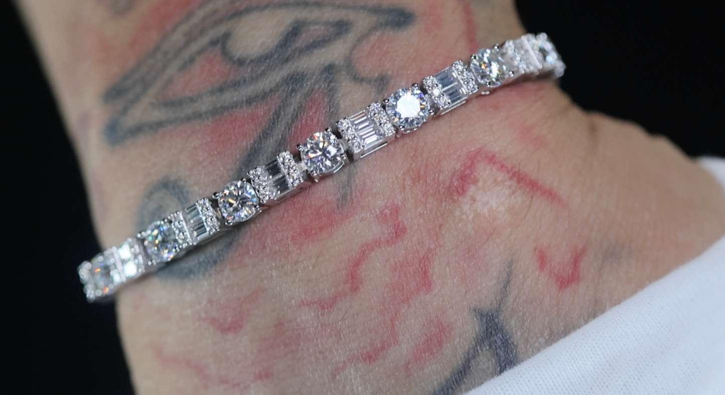 Moissanite Baguette Bracelet