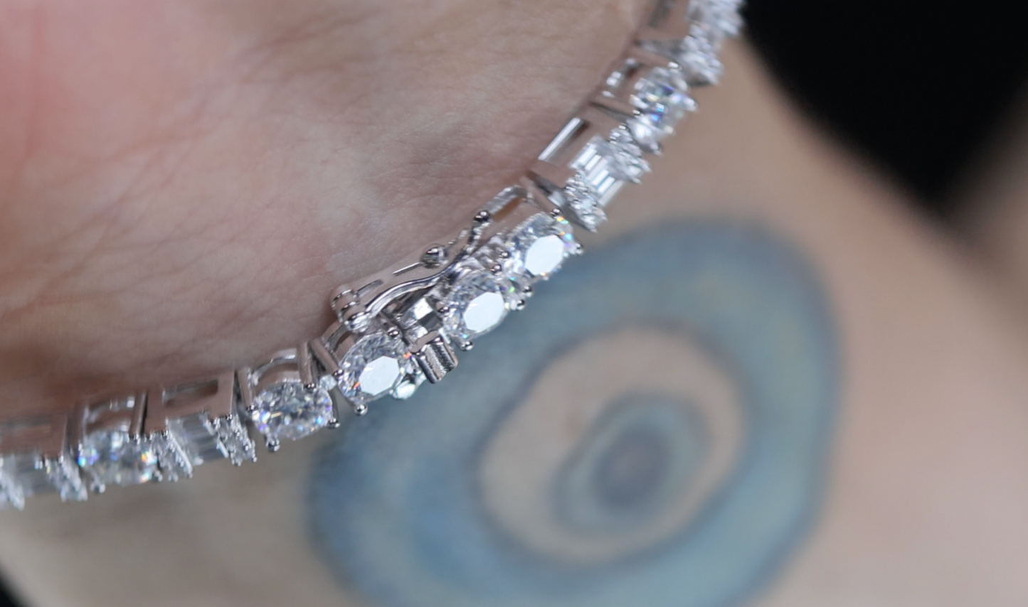 Moissanite Baguette Bracelet