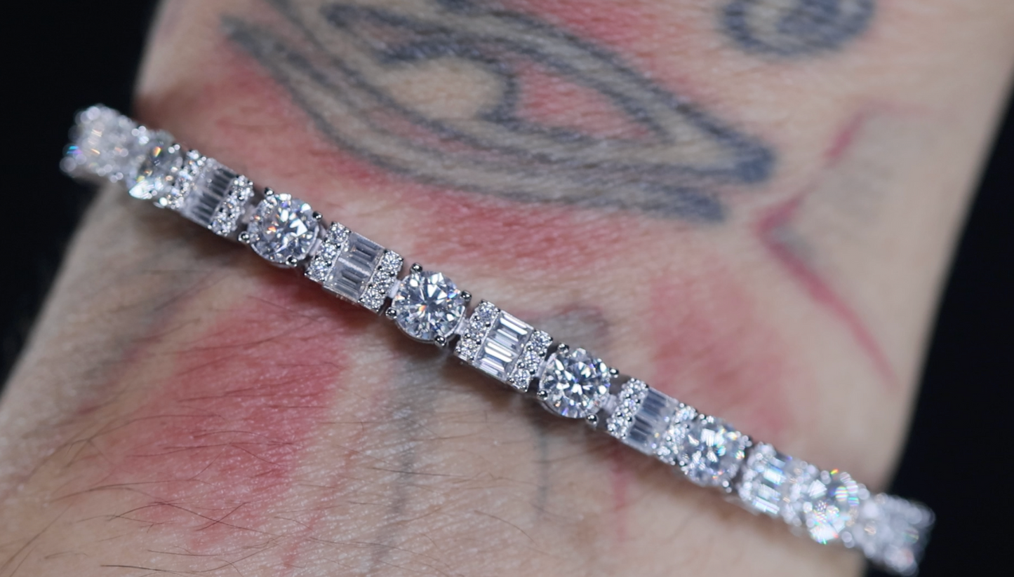 Moissanite Baguette Bracelet