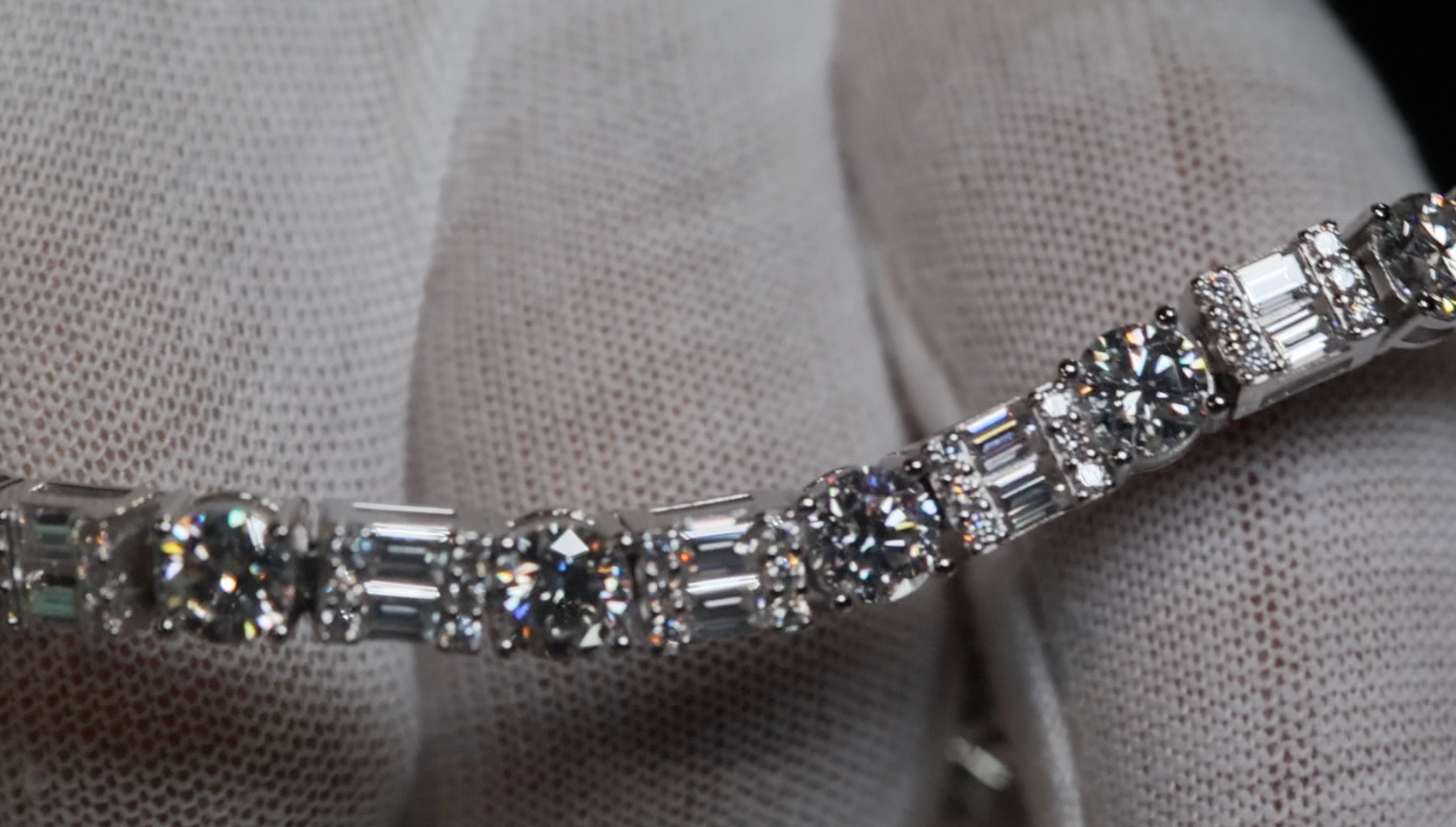 Moissanite Baguette Bracelet