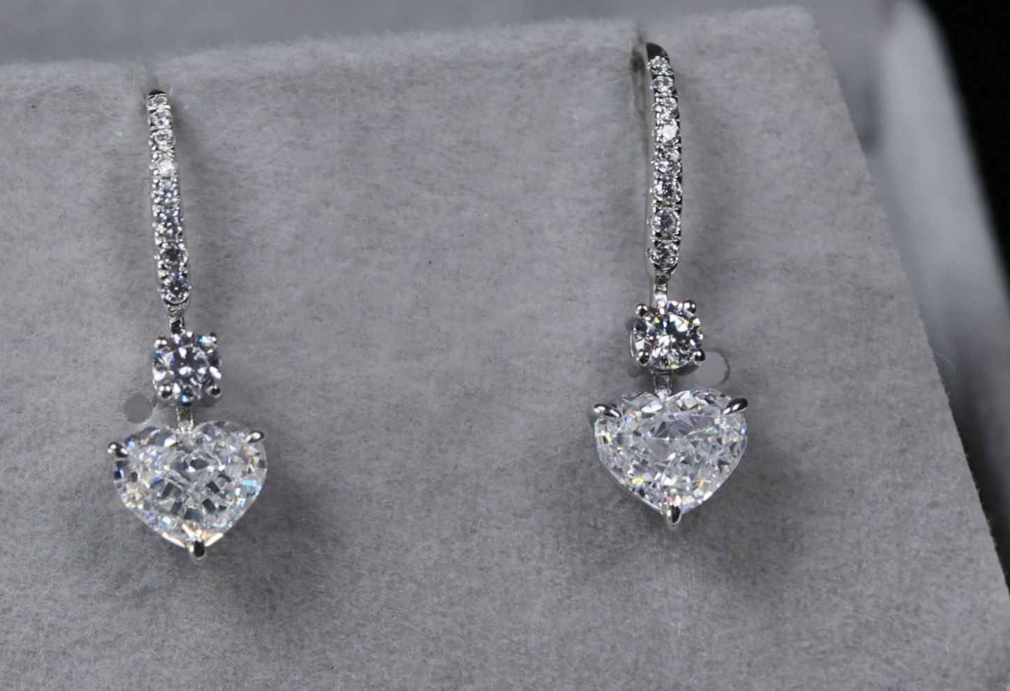 Diamond Heart Earrings