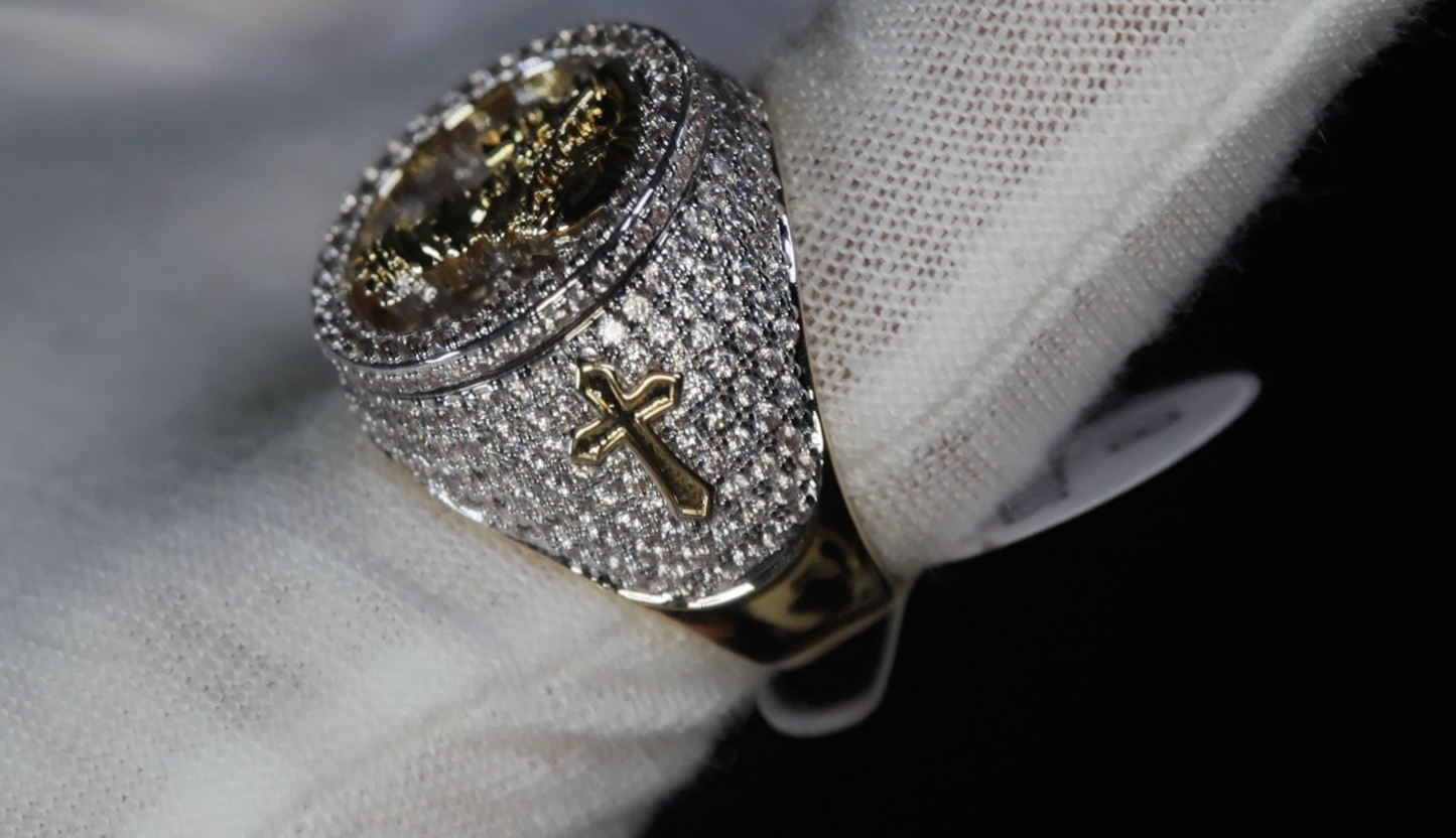 Diamond Virgin Mary Ring