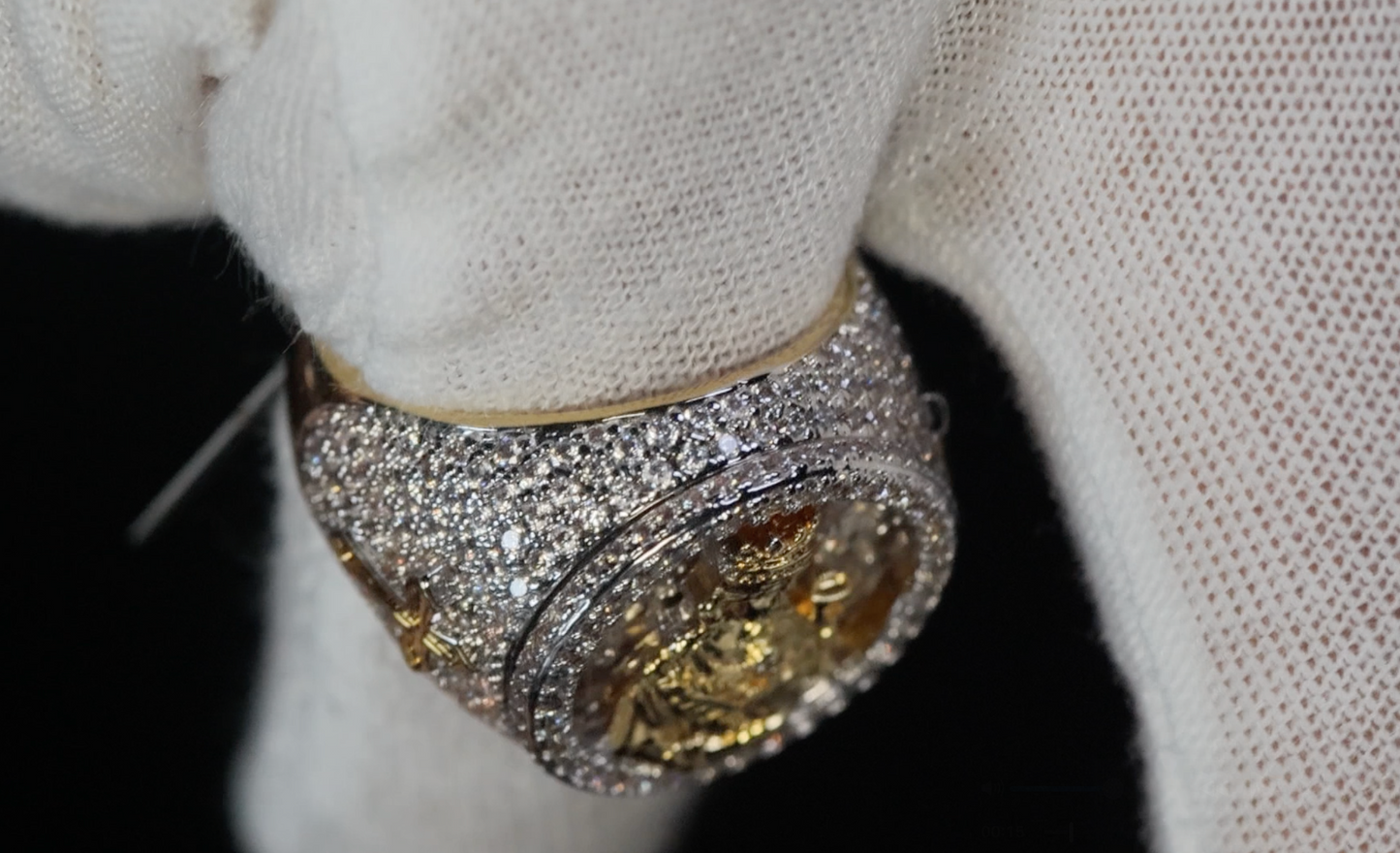 Diamond Virgin Mary Ring