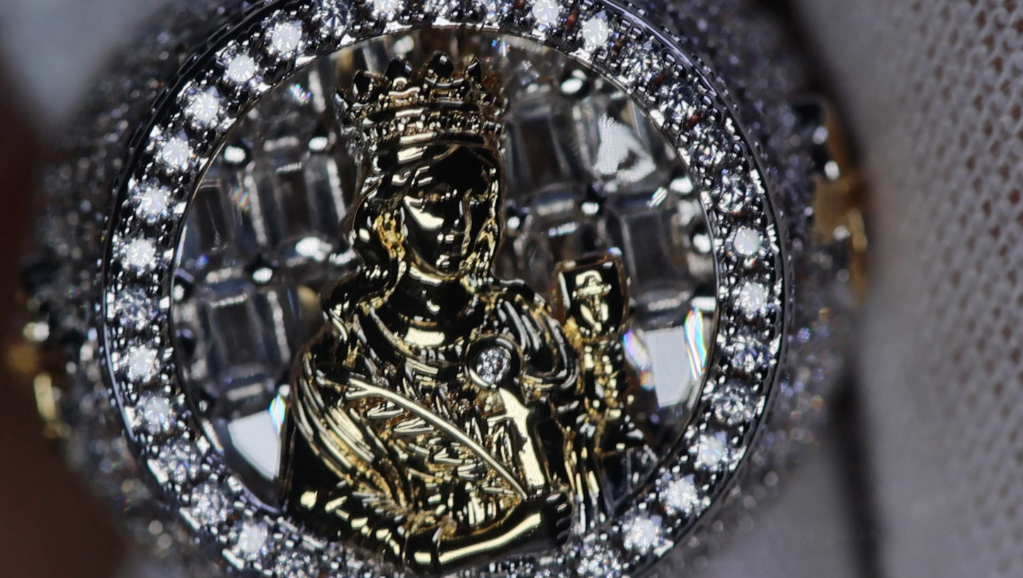 Diamond Virgin Mary Ring