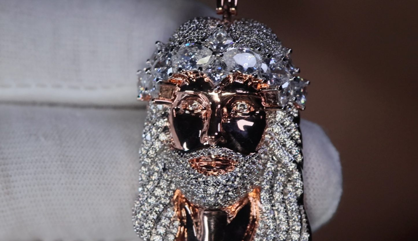 Rose Gold Jesus Pendant