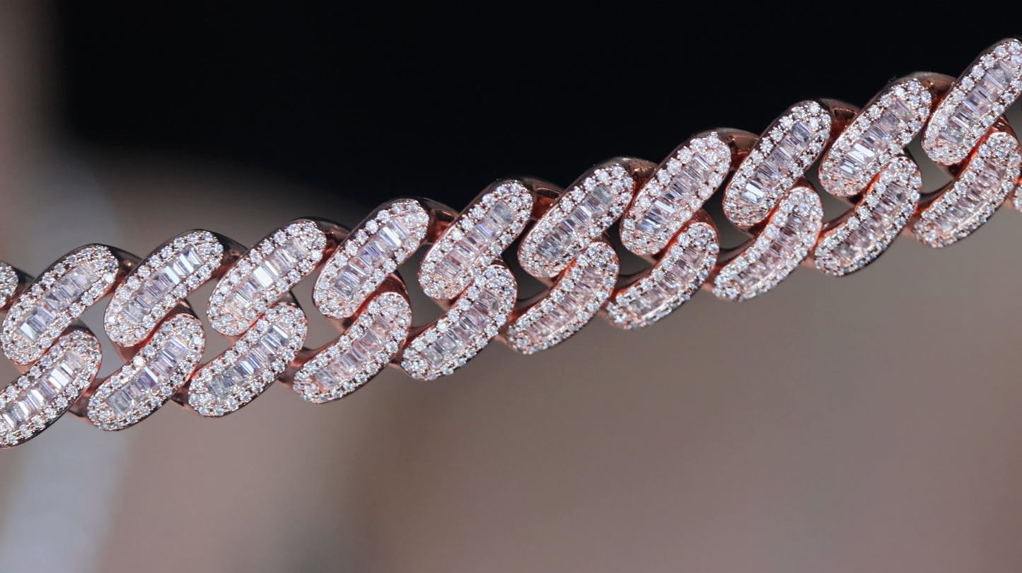 Rose Gold Hip Hop Chain