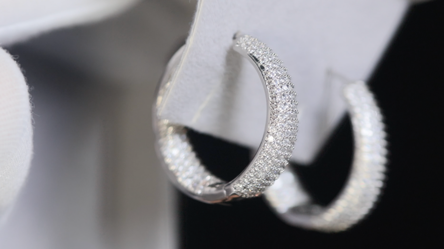 Womens Big Diamond Earrings