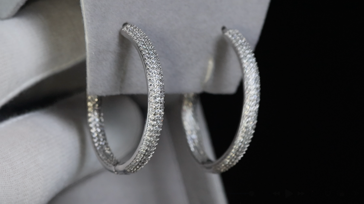 Womens Big Diamond Earrings