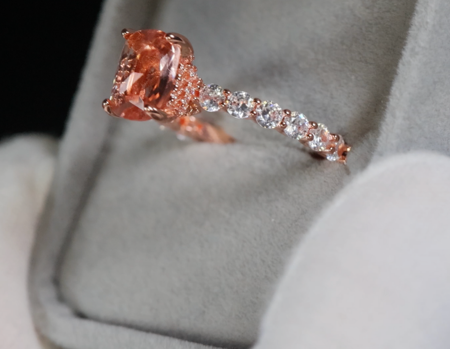 Rose Gold Champagne Diamond Ring