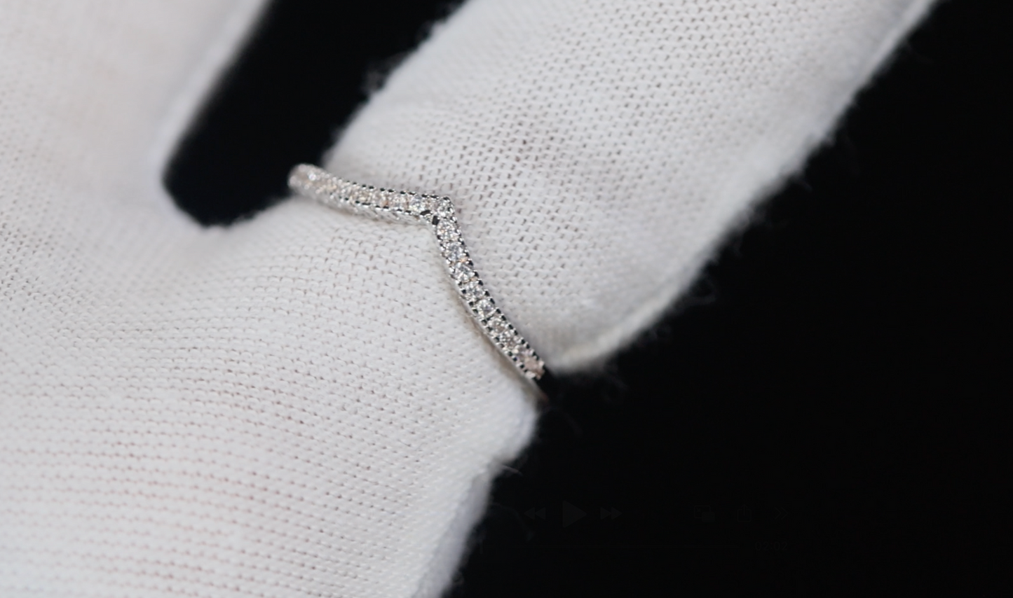 Wishbone Diamond Ring