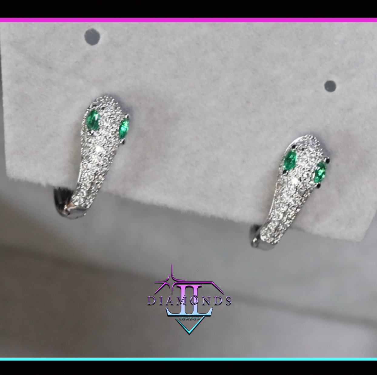 Diamond Snake Earrings