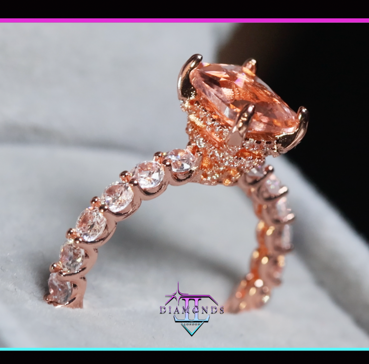 Rose Gold Champagne Diamond Ring