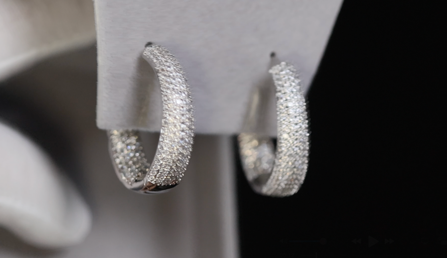 Womens Big Diamond Earrings