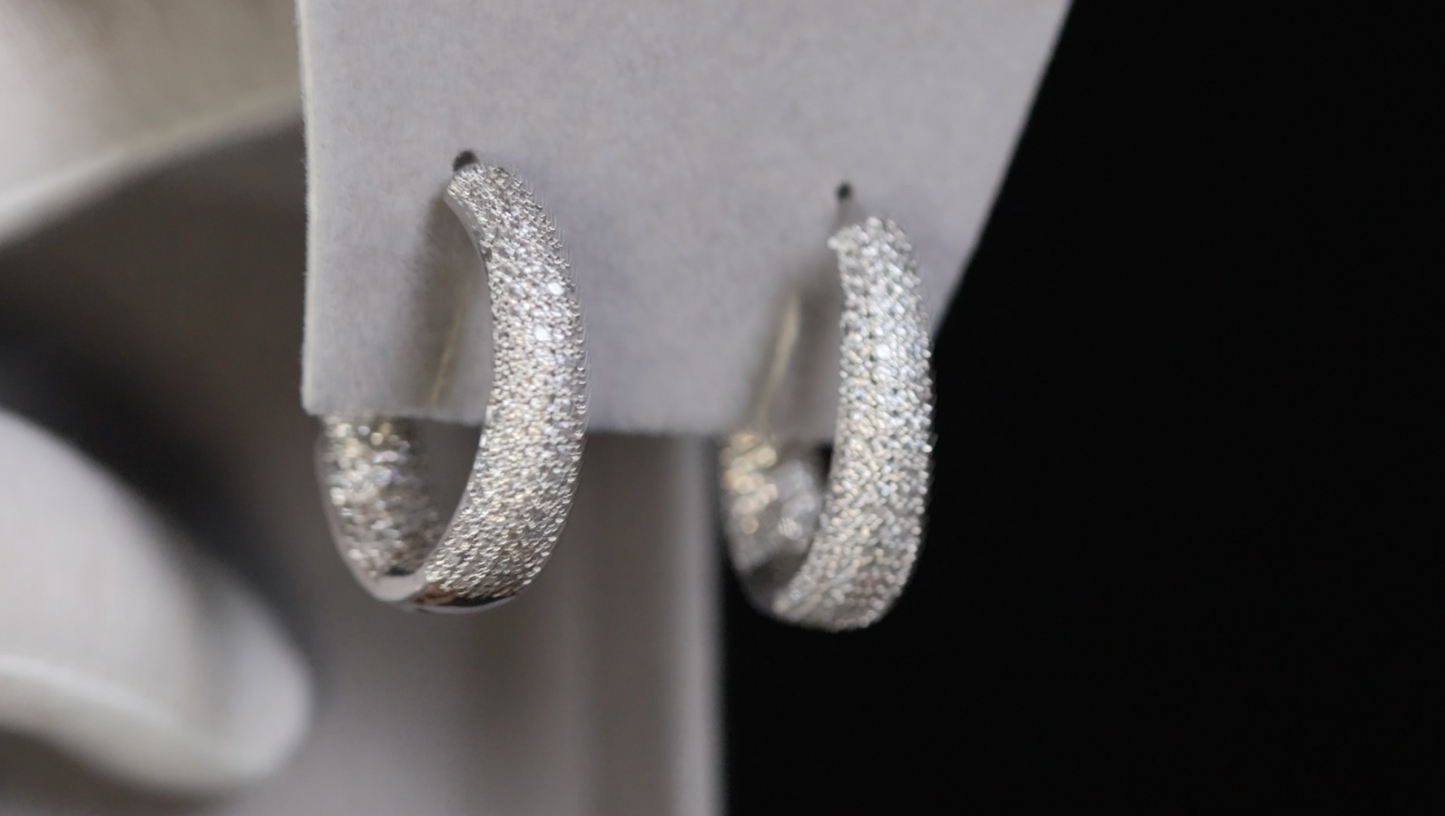 Womens Big Diamond Earrings
