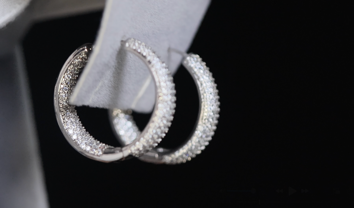 Womens Big Diamond Earrings