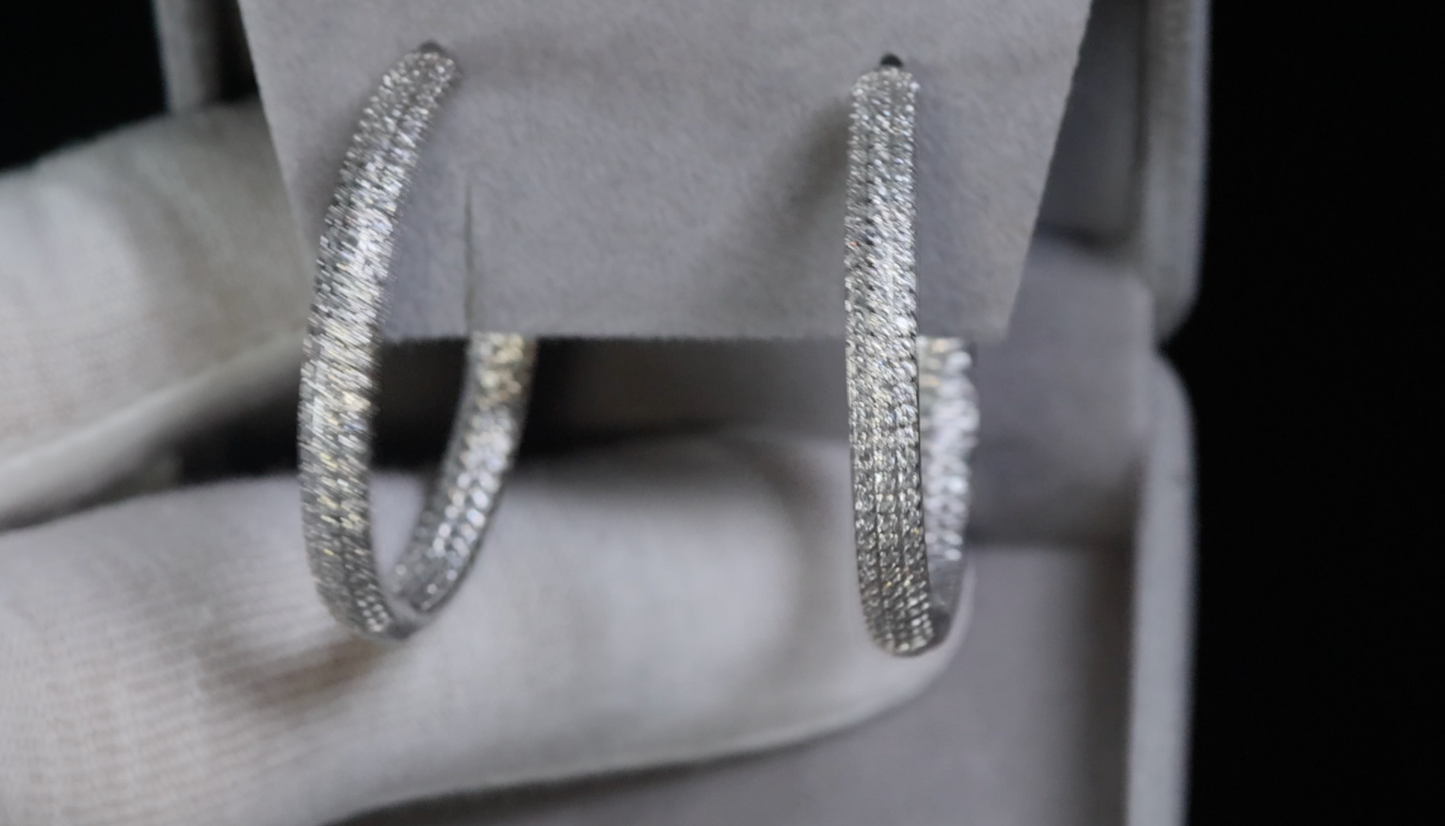 Womens Big Diamond Earrings