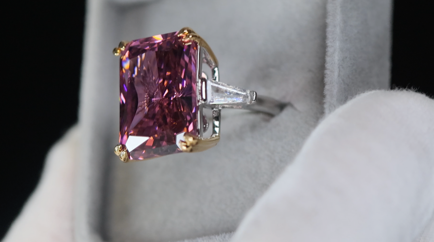 Purple Diamond Ring