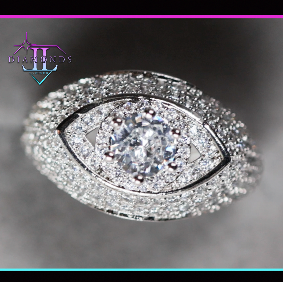 Diamond Evil Eye Ring