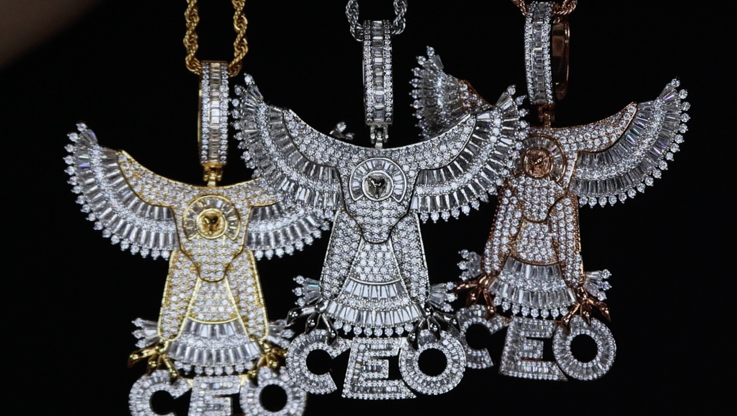 diamond bird pendant