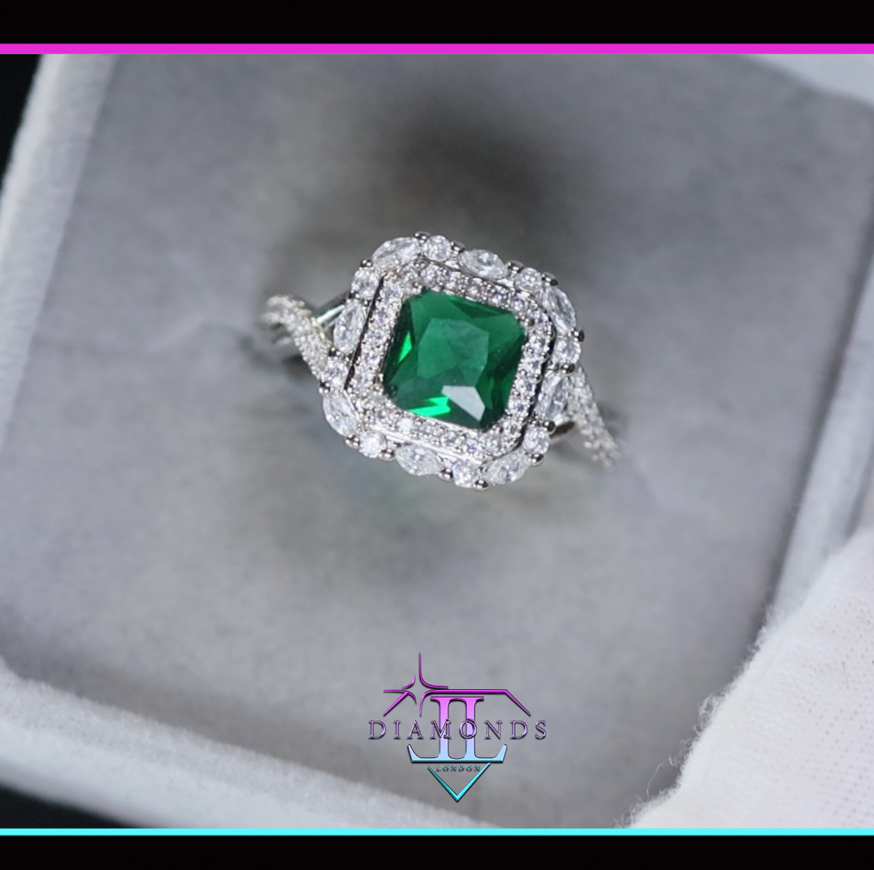 Green Diamond Ring