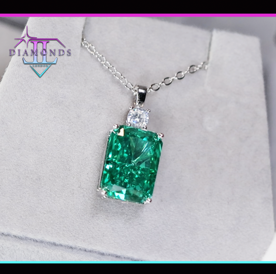 Green Lab Diamond Pendant