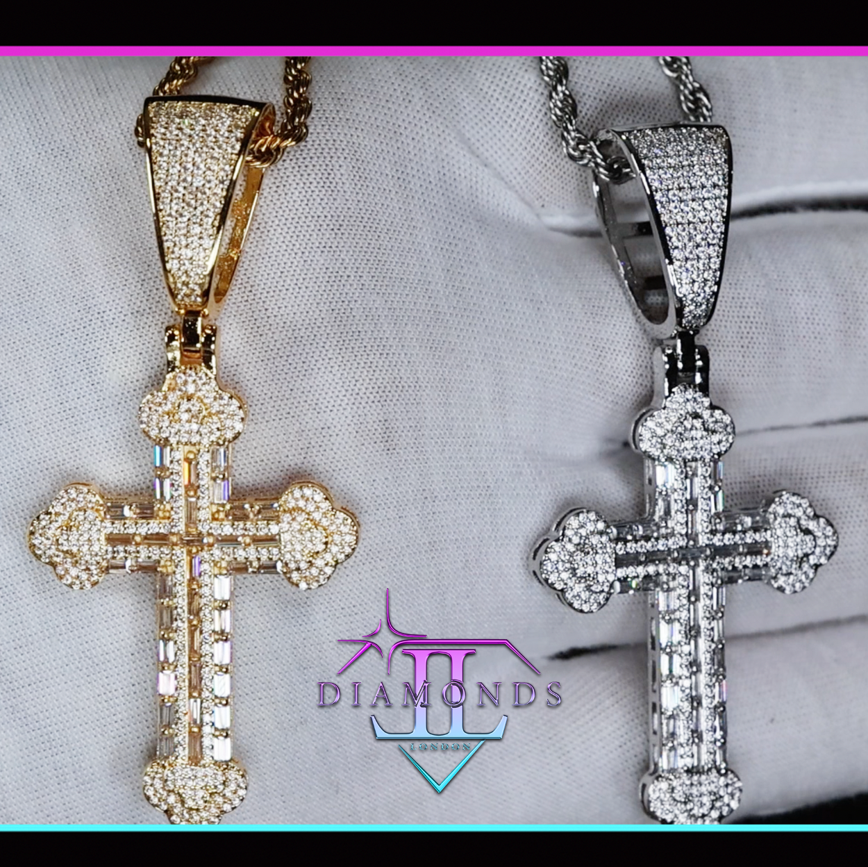 Big Diamond Cross Pendant