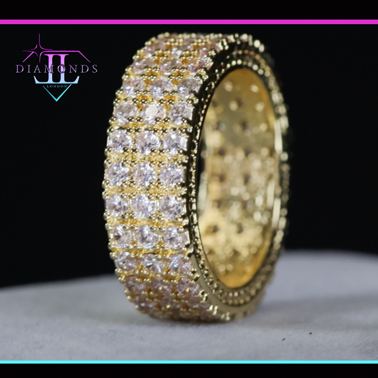 Mens Gold Diamond Wedding Ring