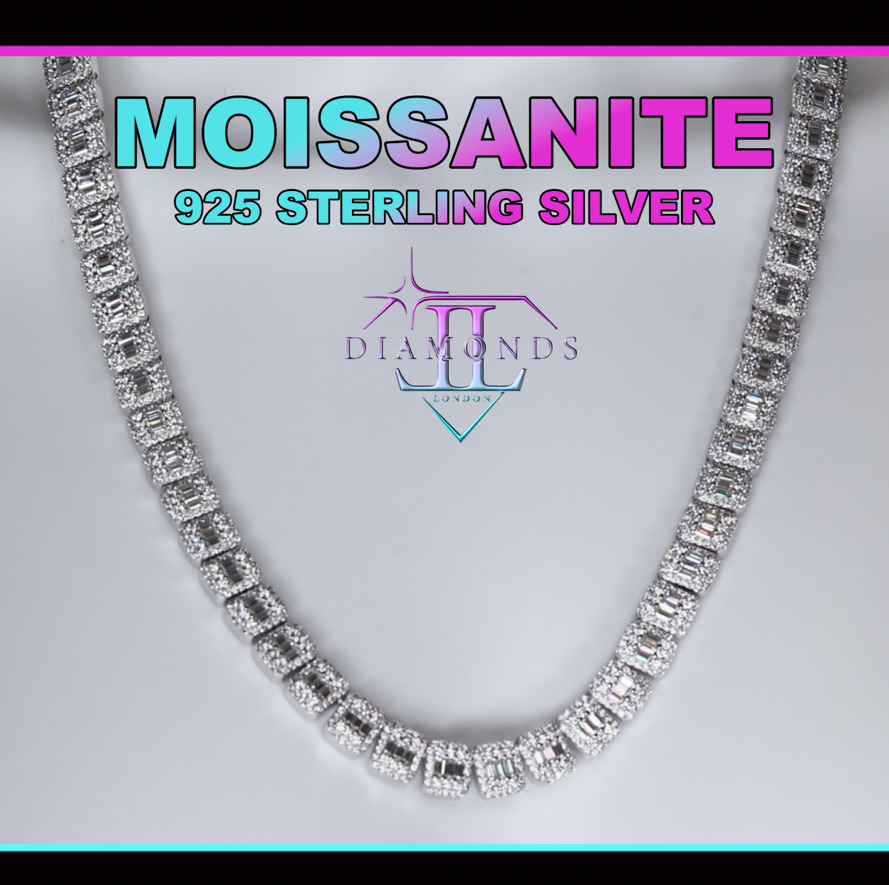Moissanite Baguette Chain