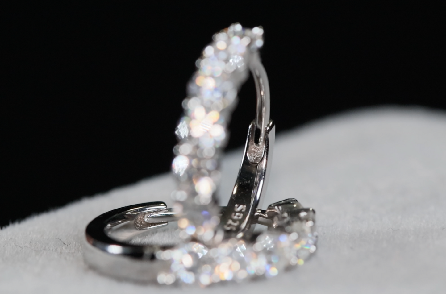 Moissanite Hoop Earrings