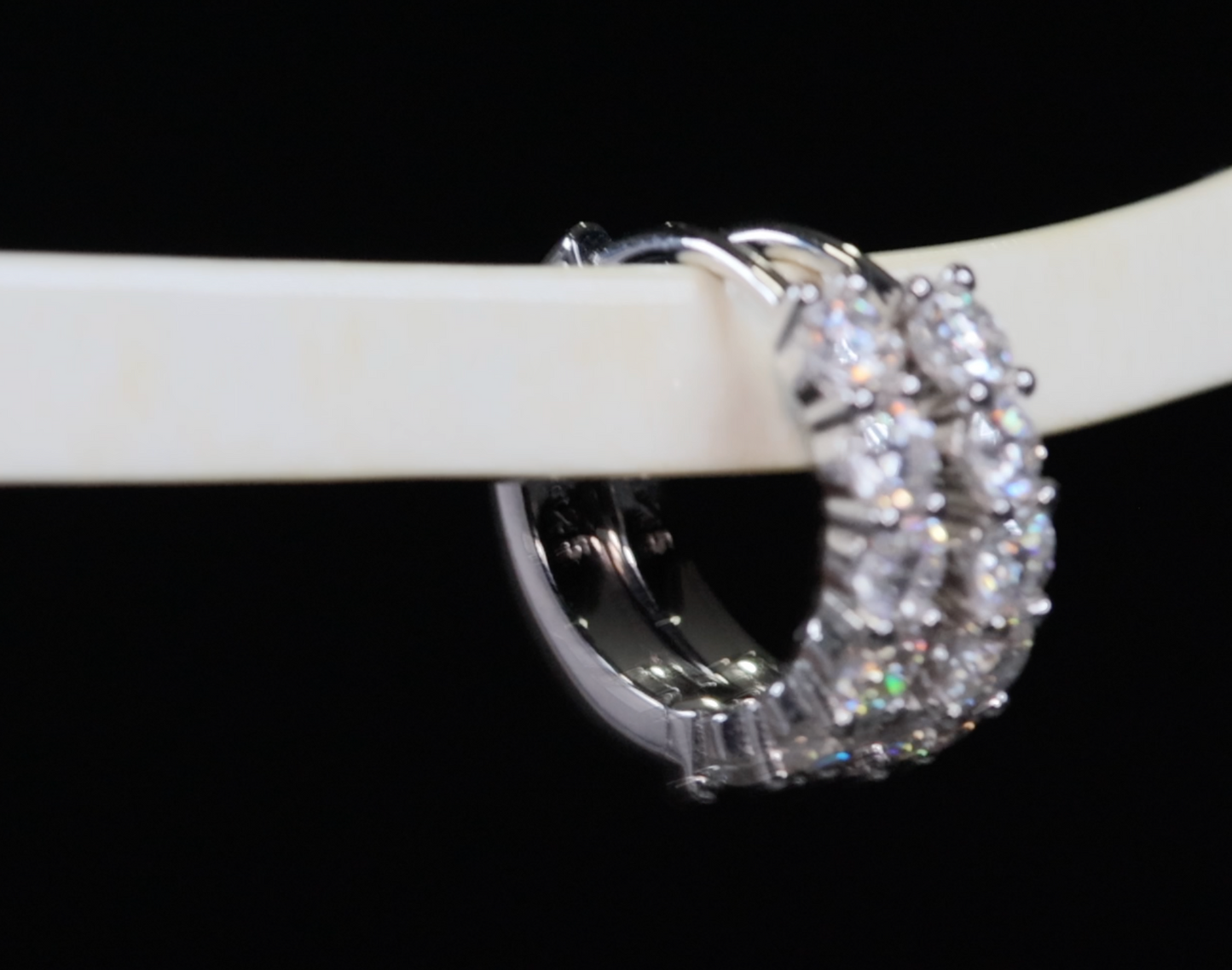 Moissanite Hoop Earrings