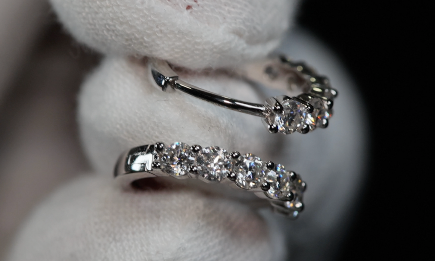 Moissanite Hoop Earrings