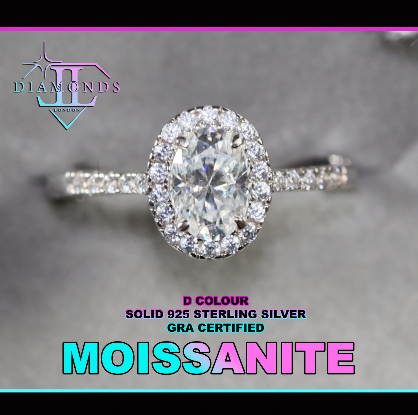 Moissanite Oval Diamond Ring